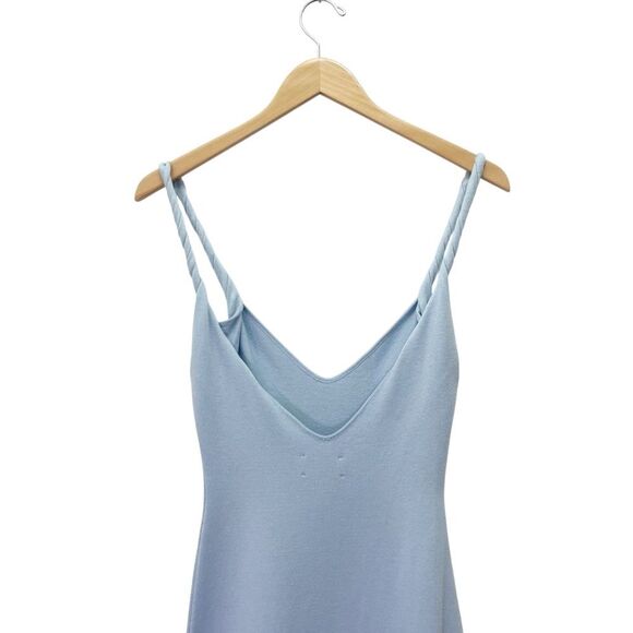 NWT PepperMayo Anastasia Maxi Dress Blue Low Back Twisted Strap Knit Size S/M - Picture 8 of 14